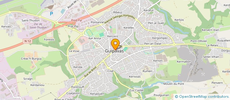 localisation de l'entreprise BIGOT-PANAGET  GUIPAVAS