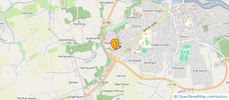 localisation de l'entreprise BIHAN à PONT L ABBE