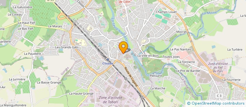 localisation de l'entreprise BIJOUTERIE HORLOGERIE MC PERRAUD à CLISSON