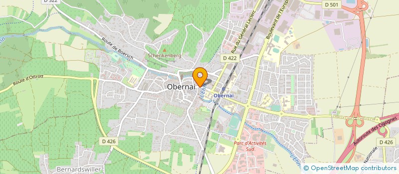 localisation de l'entreprise BIJOUTERIE-HORLOGERIE MOSSER à OBERNAI