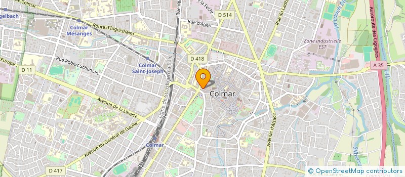 localisation de l'entreprise BIJOUTERIE-HORLOGERIE ROEDELSPERGER à COLMAR