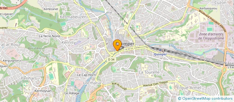 localisation de l'entreprise BIJOUTERIE JOAILLERIE KERLEROUX SA à QUIMPER