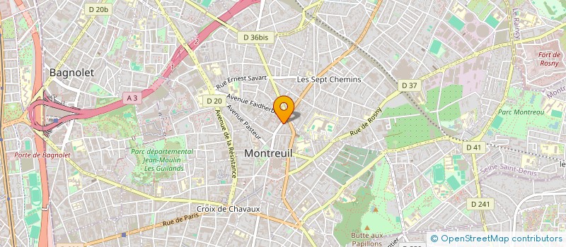 localisation de l'entreprise BIJOUTERIE JOALLERIE ARTISANALE à MONTREUIL