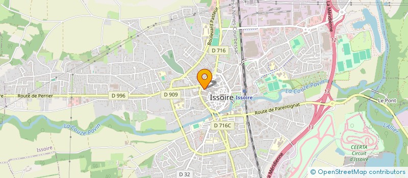 localisation de l'entreprise BIJOUTERIE ROUX à ISSOIRE