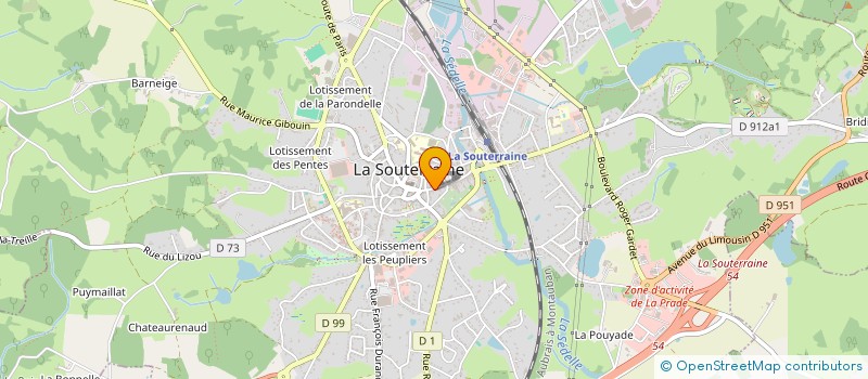 localisation de l'entreprise BIJOUTERIE VALERIE à LA SOUTERRAINE