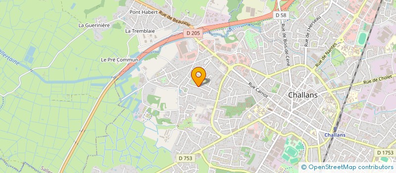 localisation de l'entreprise BIKINI HARMONY à CHALLANS