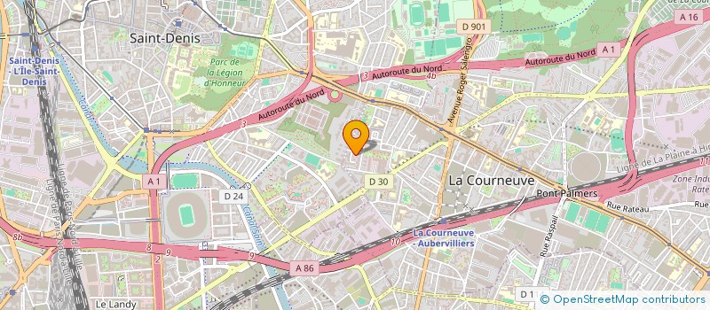 localisation de l'entreprise BIL2BIL TRANSPORTS à LA COURNEUVE