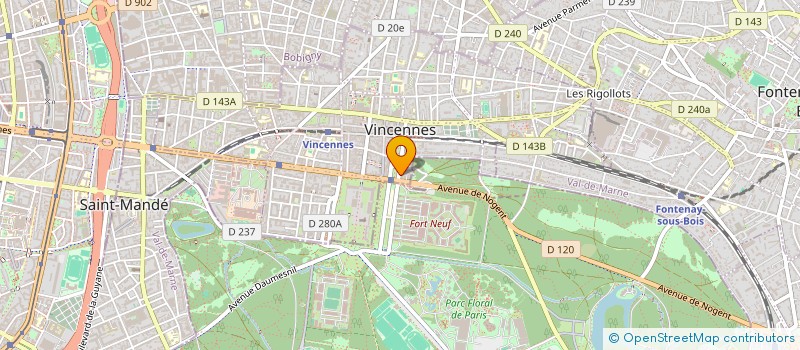 localisation de l'entreprise BILBEAU à VINCENNES