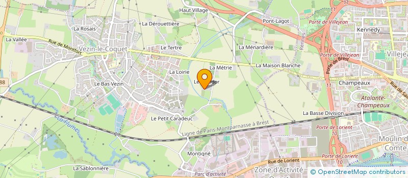 localisation de l'entreprise BILCARD PEINTURE & REVETEMENT  VEZIN-LE-COQUET