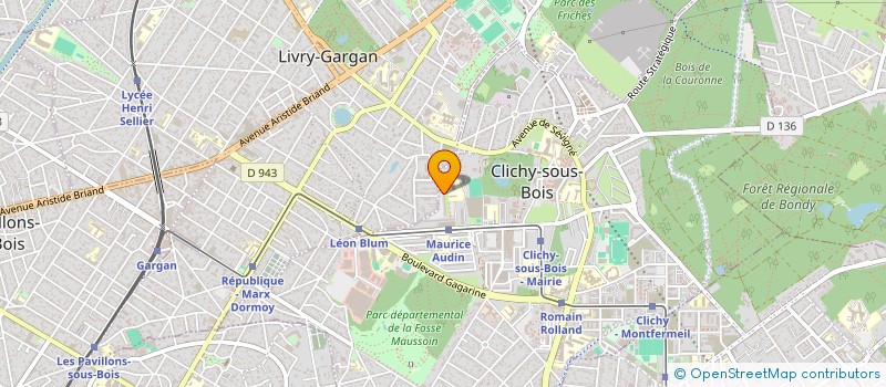 localisation de l'entreprise BILGEL BATIMENT à CLICHY-SOUS-BOIS
