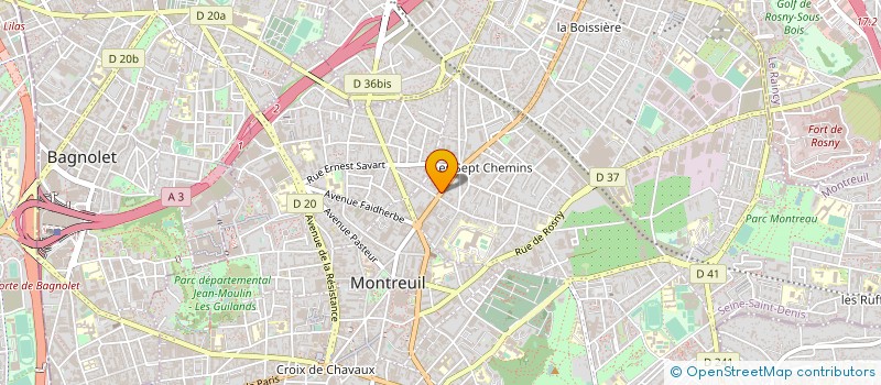 localisation de l'entreprise BILL&BOQUET PRODUCTION à MONTREUIL
