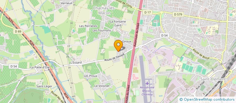 localisation de l'entreprise BILLARD 880 à CHARNAY-LES-MACON