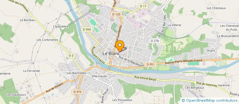 localisation de l'entreprise BILLARD CLUB BLANCOIS à LE BLANC