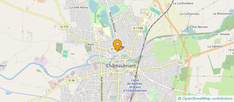 localisation de l'entreprise BILLARD CLUB CASTELBRIANTAIS  CHATEAUBRIANT