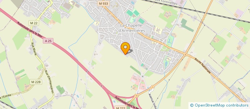 localisation de l'entreprise BILLARD CLUB CHAPELLOIS  LA CHAPELLE-D'ARMENTIERES