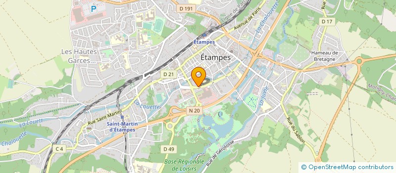 localisation de l'entreprise BILLARD CLUB D'ETAMPES à ETAMPES