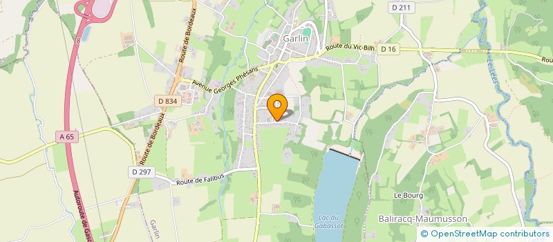 localisation de l'entreprise BILLARD CLUB DE GARLIN  GARLIN