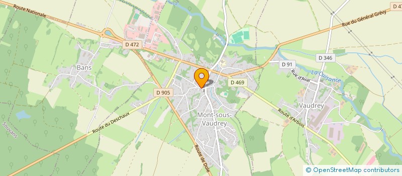 localisation de l'entreprise BILLARD CLUB DE MONT SOUS VAUDREY  MONT-SOUS-VAUDREY