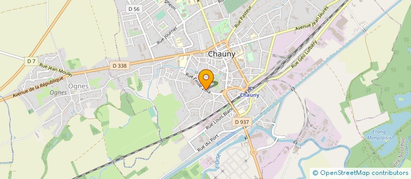 localisation de l'entreprise BILLARD CLUB DU BON ACCUEIL à CHAUNY