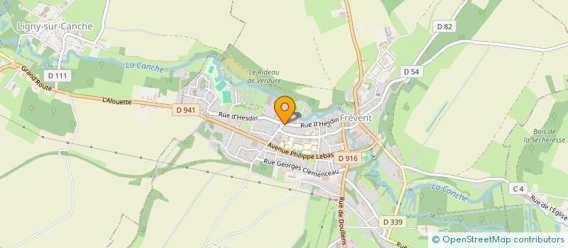 localisation de l'entreprise BILLARD CLUB FREVENTIN  FREVENT