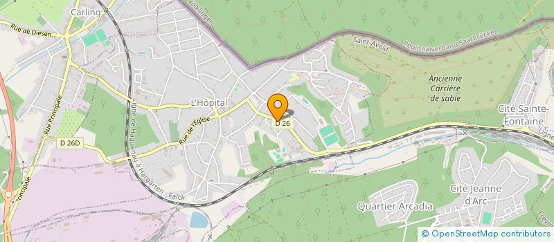 localisation de l'entreprise BILLARD CLUB LE PENALTY  L'HOPITAL