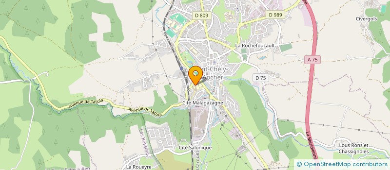 localisation de l'entreprise BILLARD CLUB LOZERIEN  SAINT-CHELY-D'APCHER