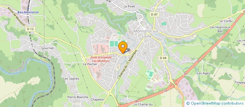 localisation de l'entreprise BILLARD CLUB MONISTROLIEN à MONISTROL-SUR-LOIRE