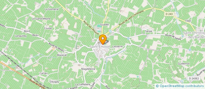 localisation de l'entreprise BILLARD CLUB ST-EMILIONNAIS  SAINT-EMILION
