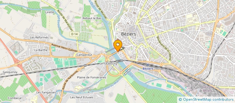 localisation de l'entreprise BILLARD ET CLINDOUX à BEZIERS