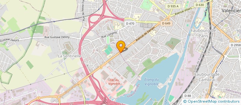 localisation de l'entreprise BILLARDS ET JEUX A VOTRE IMAGE à VALENCIENNES