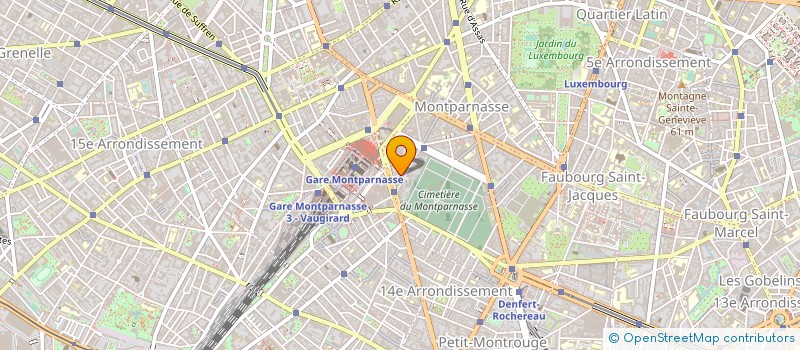 localisation de l'entreprise BILLARDS MONTPARNASSE à PARIS