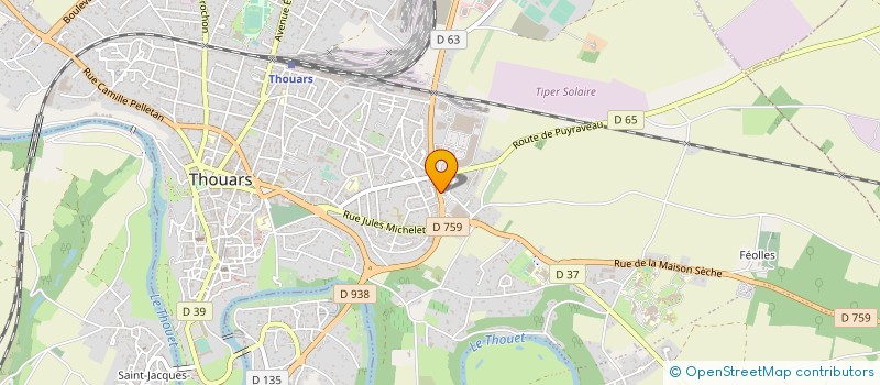 localisation de l'entreprise BILLAUD GUIGNARD à THOUARS