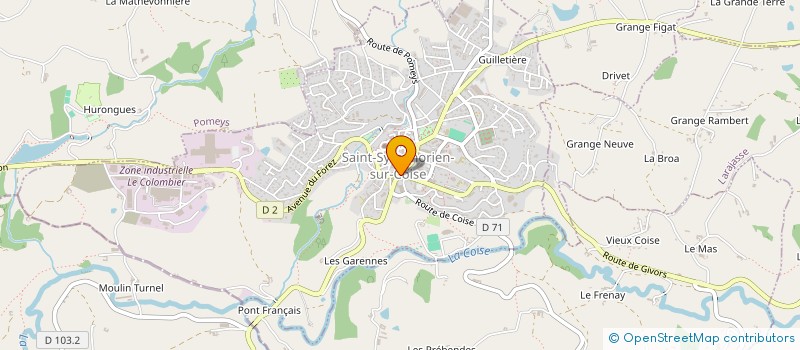 localisation de l'entreprise BILLDOU BORDEAUX à SAINT-SYMPHORIEN-SUR-COISE