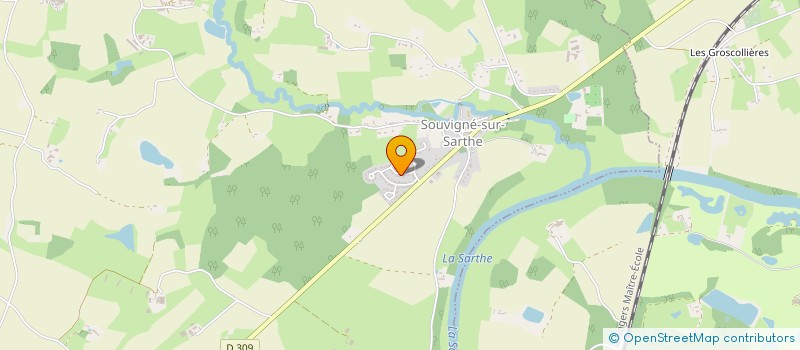 localisation de l'entreprise BILLEAUX NET  SOUVIGNE-SUR-SARTHE