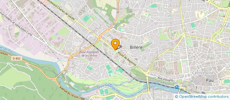 localisation de l'entreprise BILLERE PELOTARI CLUB à BILLERE