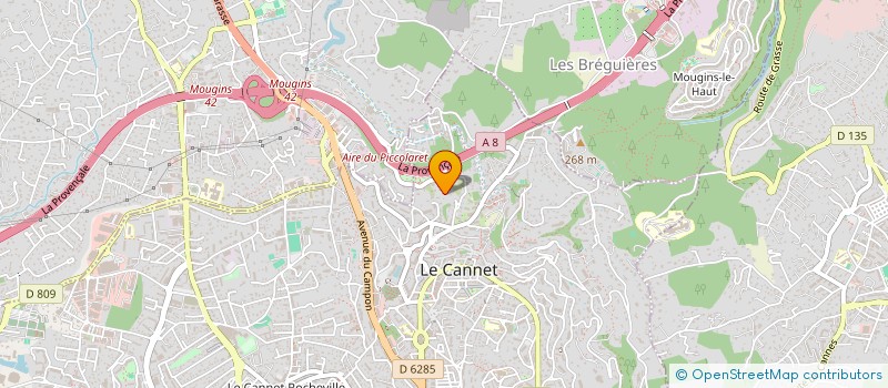 localisation de l'entreprise BILLON GALLAND ET CIE à LE CANNET