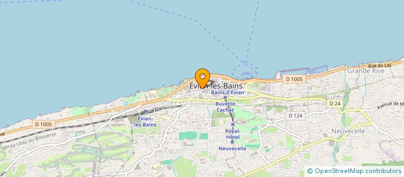 localisation de l'entreprise BILLON-REY OPTIQUE à EVIAN-LES-BAINS
