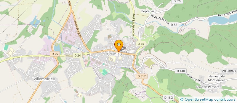localisation de l'entreprise BILLONNET SARL à CREMIEU