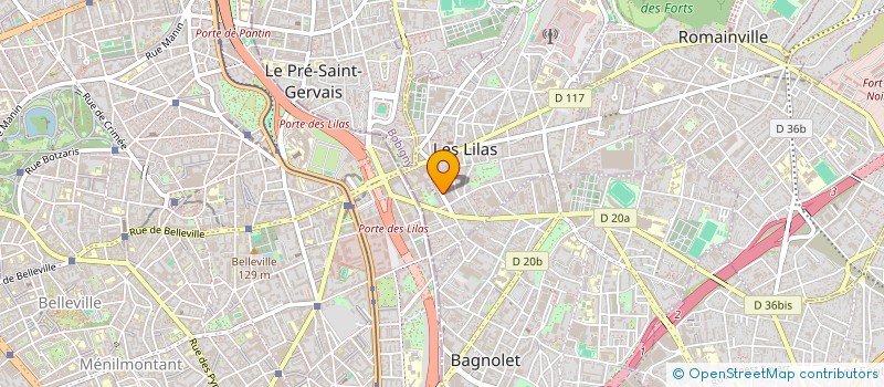 localisation de l'entreprise BILLOT ET GIRARDOT  LES LILAS