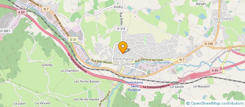 localisation de l'entreprise BILLOT SPORT MOTO - B.S.M.  VINDRY-SUR-TURDINE