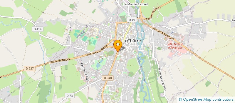 localisation de l'entreprise BILLOTLONGEAUD à LA CHATRE
