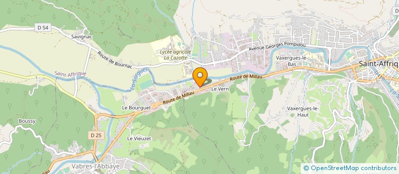 localisation de l'entreprise BILLY  ST-AFFRIQUE