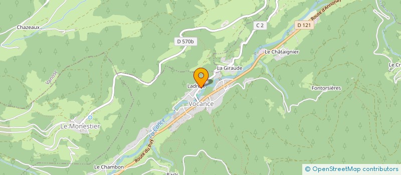 localisation de l'entreprise BILO GRP.  VOCANCE