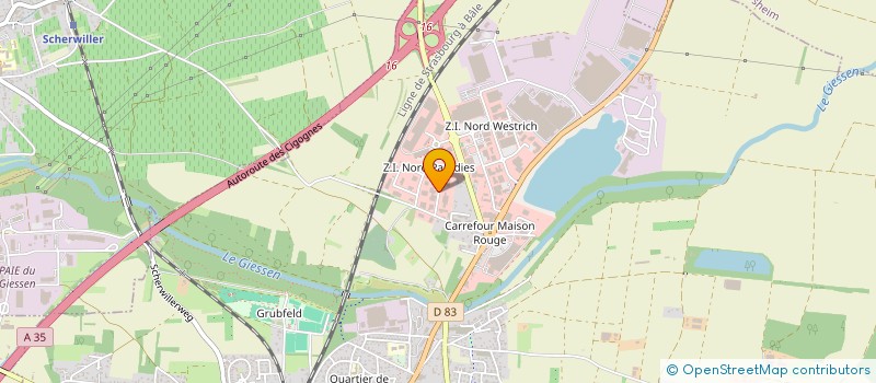 localisation de l'entreprise BILZ TOITURES à SELESTAT