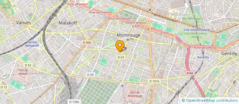 localisation de l'entreprise BIM BAM ATELIER ARTS ET CREATION à MONTROUGE