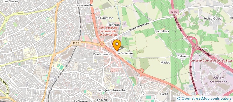 localisation de l'entreprise BIMBAZ  BEZIERS