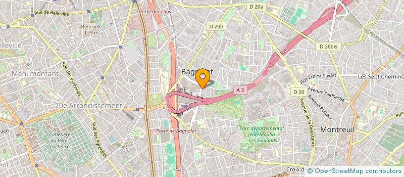 localisation de l'entreprise BINA BATIMENT à BAGNOLET