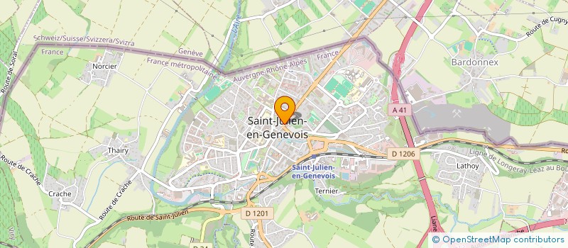 localisation de l'entreprise BINA MAITRISE D'ŒUVRE à SAINT-JULIEN-EN-GENEVOIS