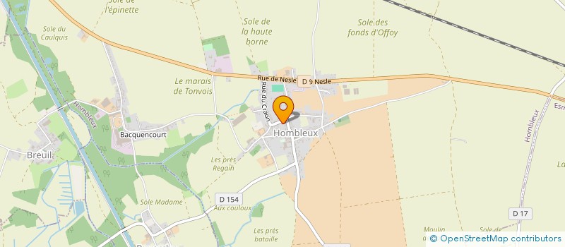 localisation de l'entreprise BINAIRE INFORMATIQUE  HOMBLEUX