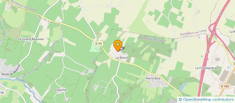 localisation de l'entreprise BINEAU INVESTISSEMENTS  BEAULIEU-SUR-LAYON